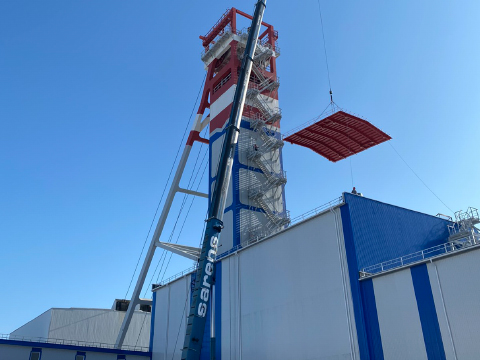 Монтаж металлического покрытия копров